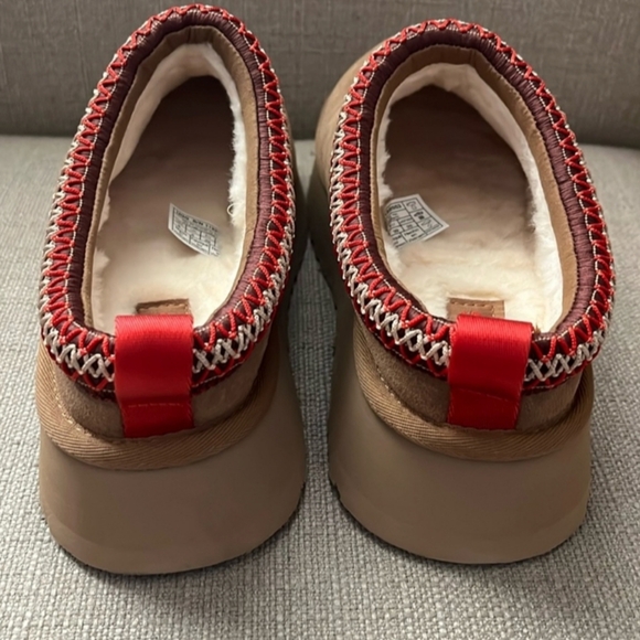 New Without Tags UGG Tazz Chestnut Platform Slippers - Picture 4 of 7